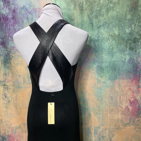 NEW๐Sugarlips Look at this Back Neckline Maxi Dress with Faux Leather Straps - Picture 3 of 13